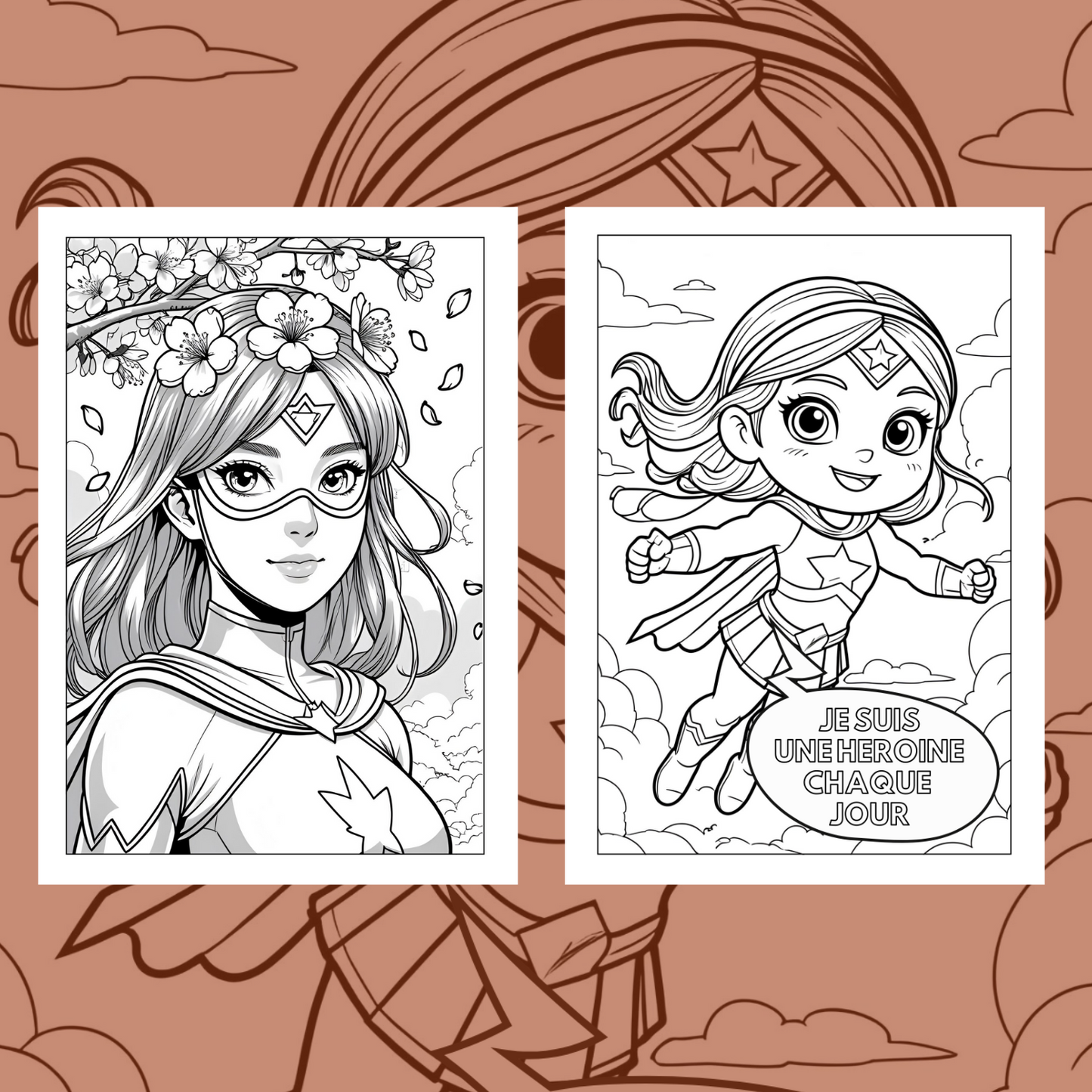 🌟 Coloriages de Super-Héroïnes – 20 Dessins Inspirants pour Filles de 6 à 11 ans 🌟