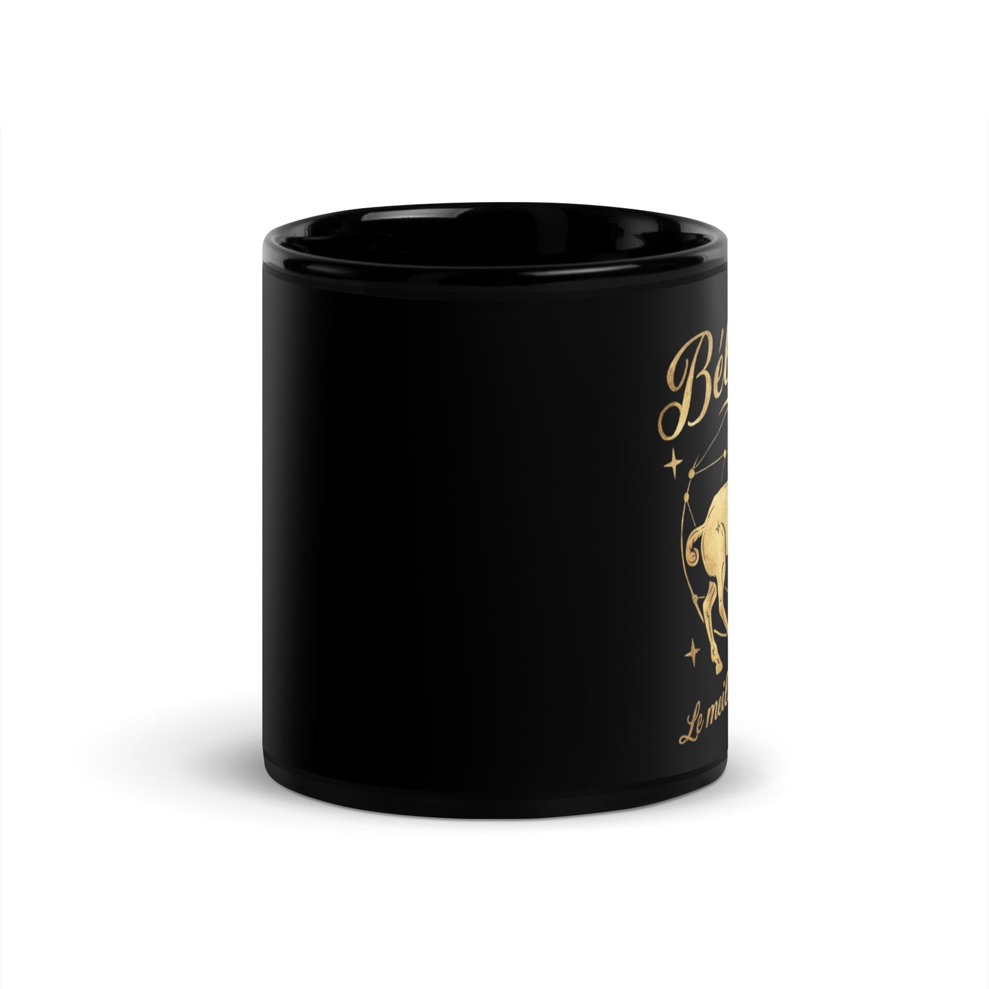 Mug noir signe zodiaque Bélier - Tasse en céramique Signe Astrologique Bélier - cadeau original signe astro bélier