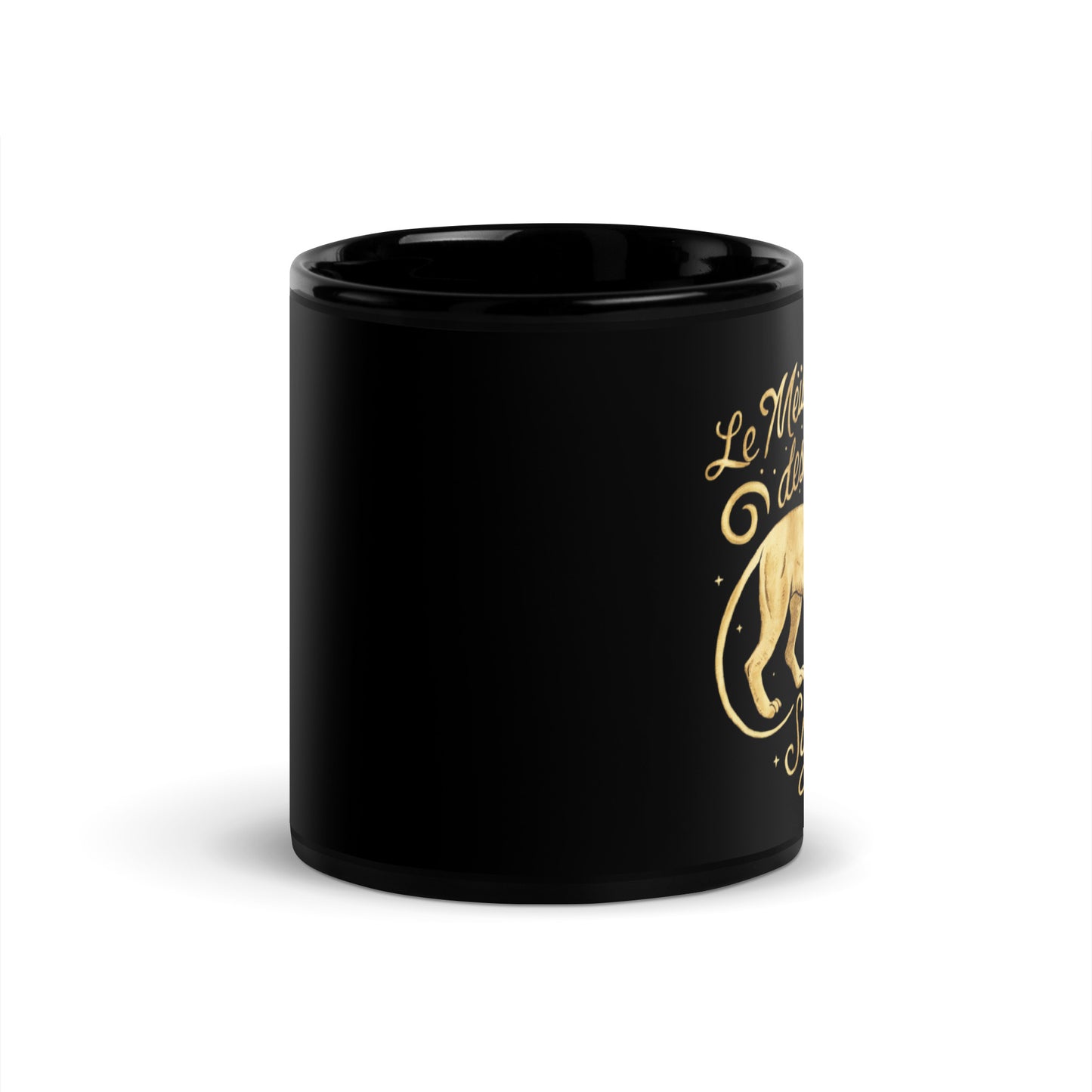 Mug noir signe zodiaque Lion - Tasse en céramique Signe Astrologique Lion - Idée cadeau originale Lion