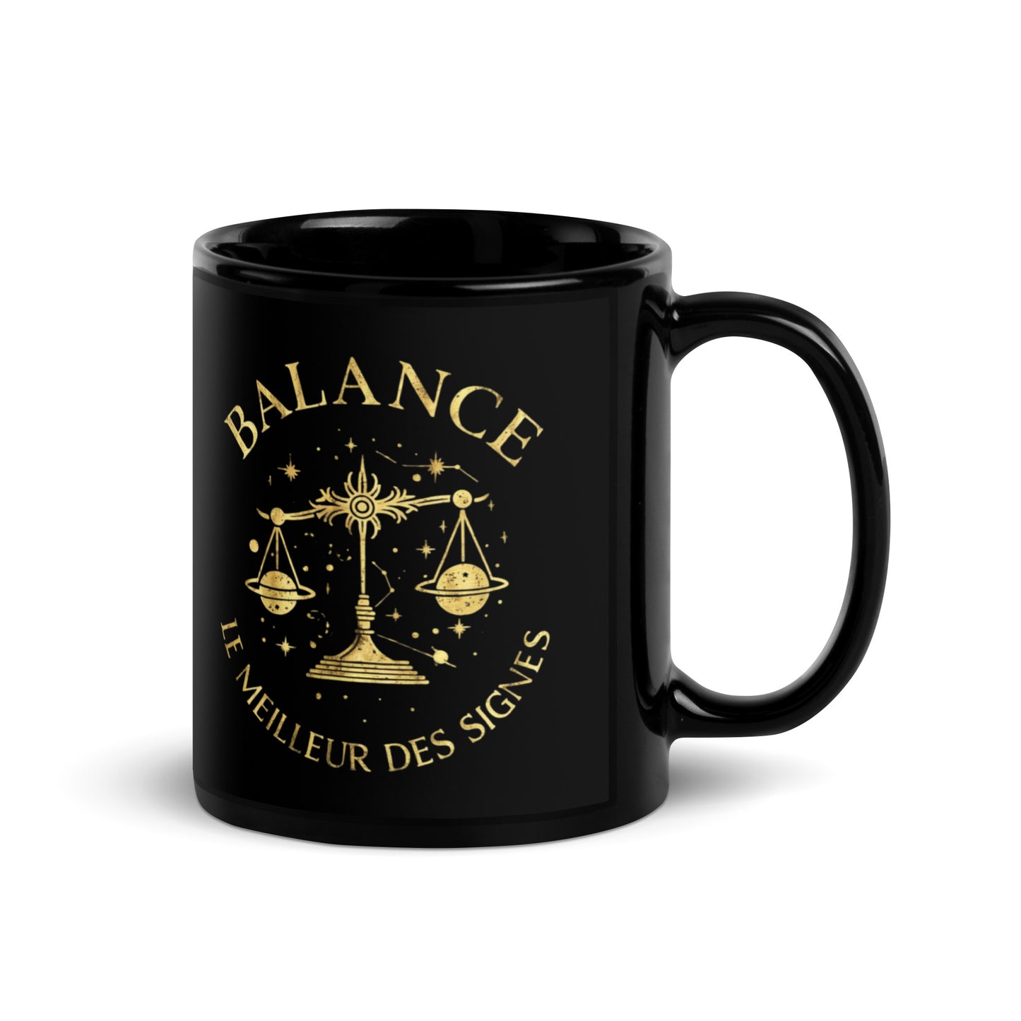 Mug noir signe zodiaque Balance - Tasse en céramique Signe Astrologique Balance -Idée cadeau originale astro Balance