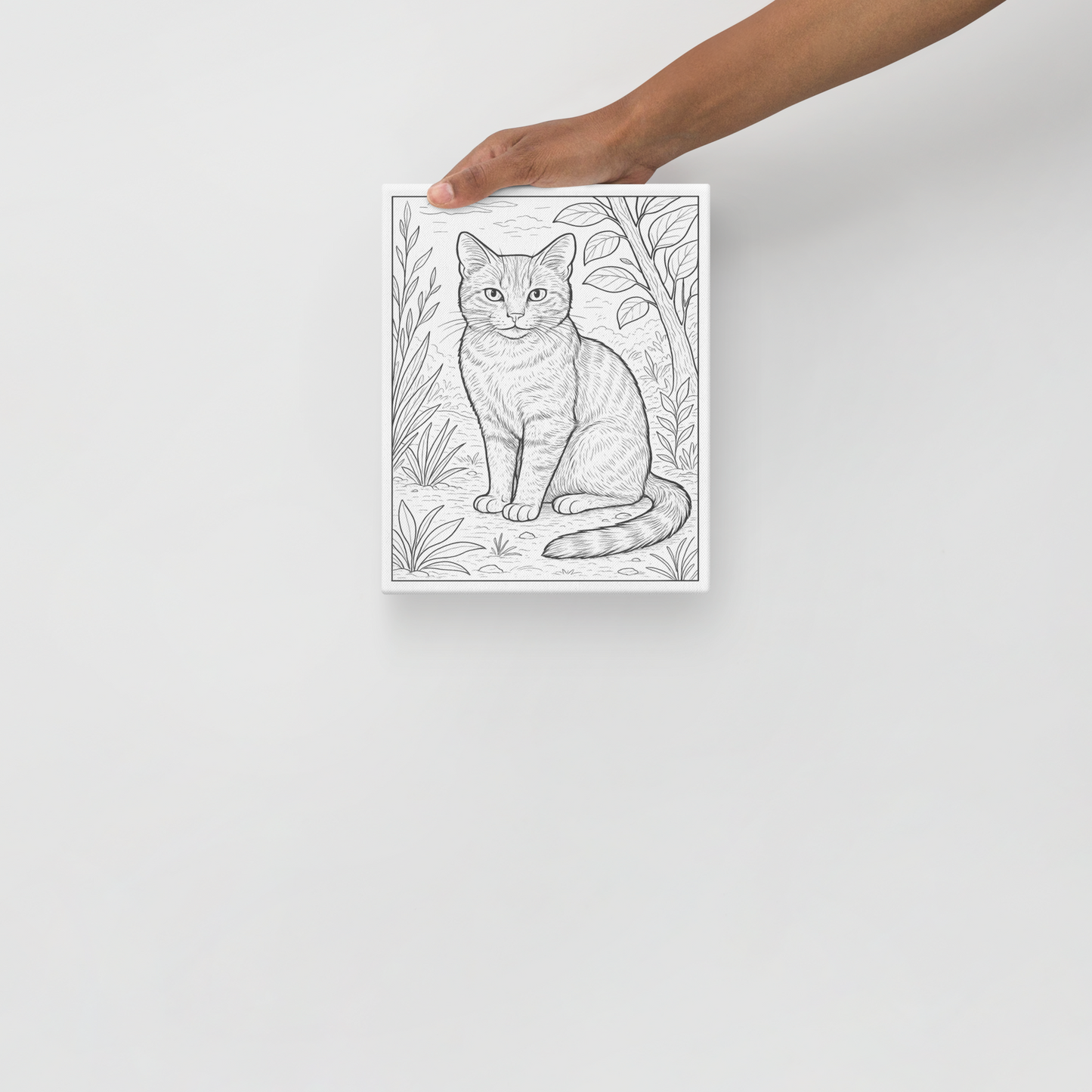Toile Ă colorier - Chat - 20.32 x 25.4 cm