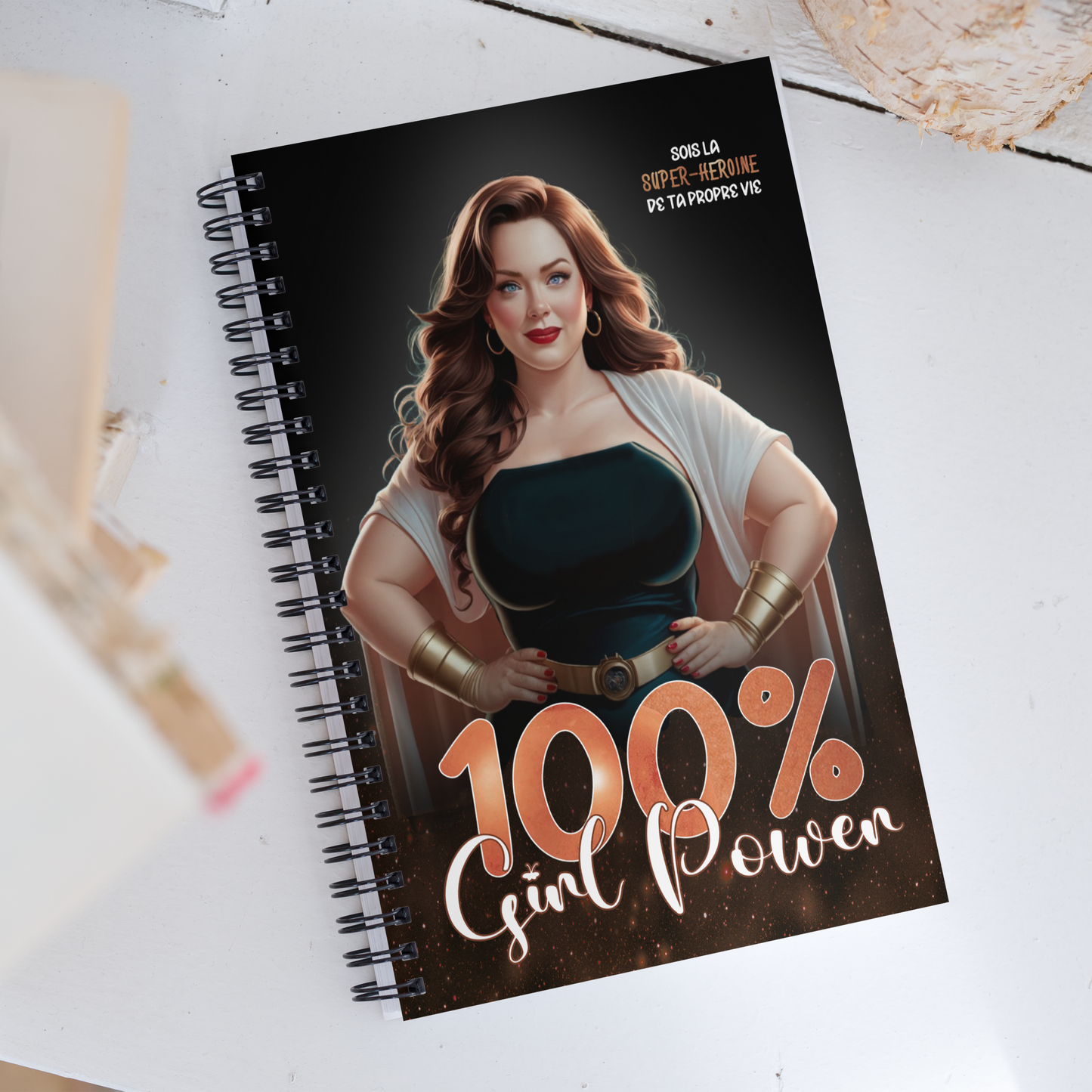 Carnet de notes à spirale - 100% Girl Power