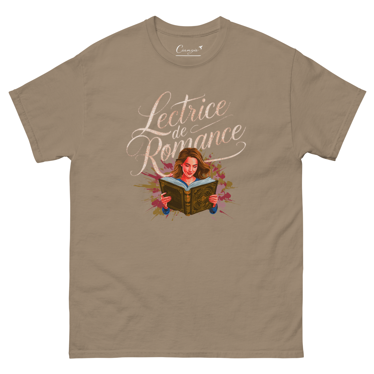 T-shirt imprimé pour femme 100% coton - Haut à manches courtes pour Lectrice de romance - Vêtement pour passionnées de lecture