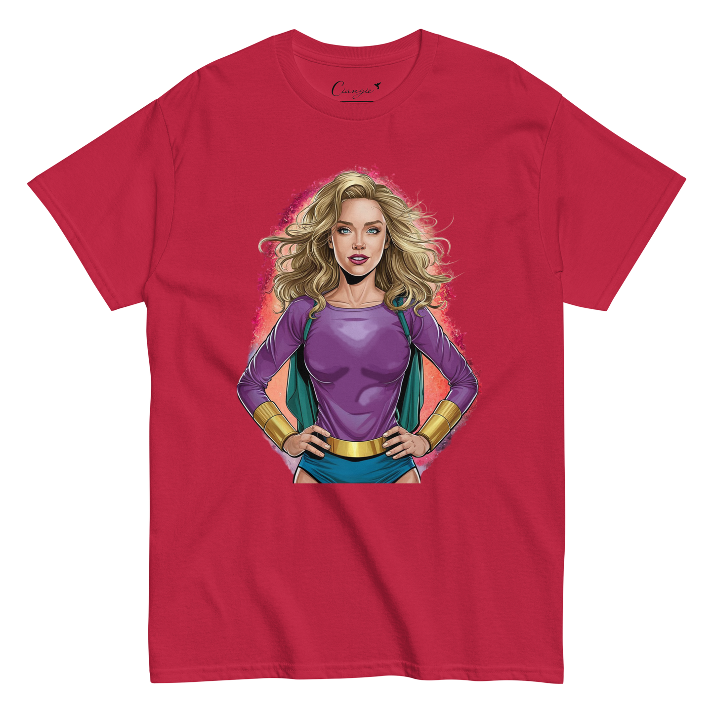 T-shirt imprimé pour femme 100% - Super héroine