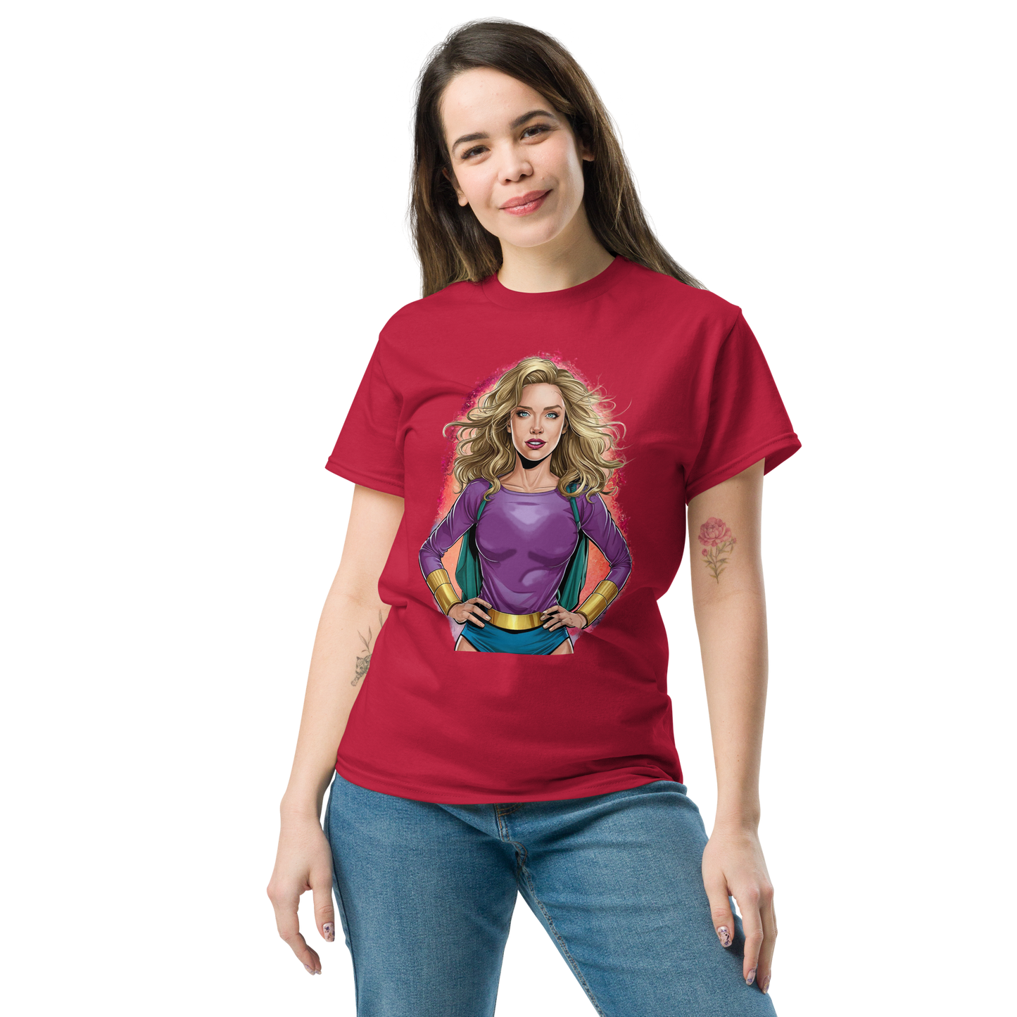 T-shirt imprimé pour femme 100% - Super héroine