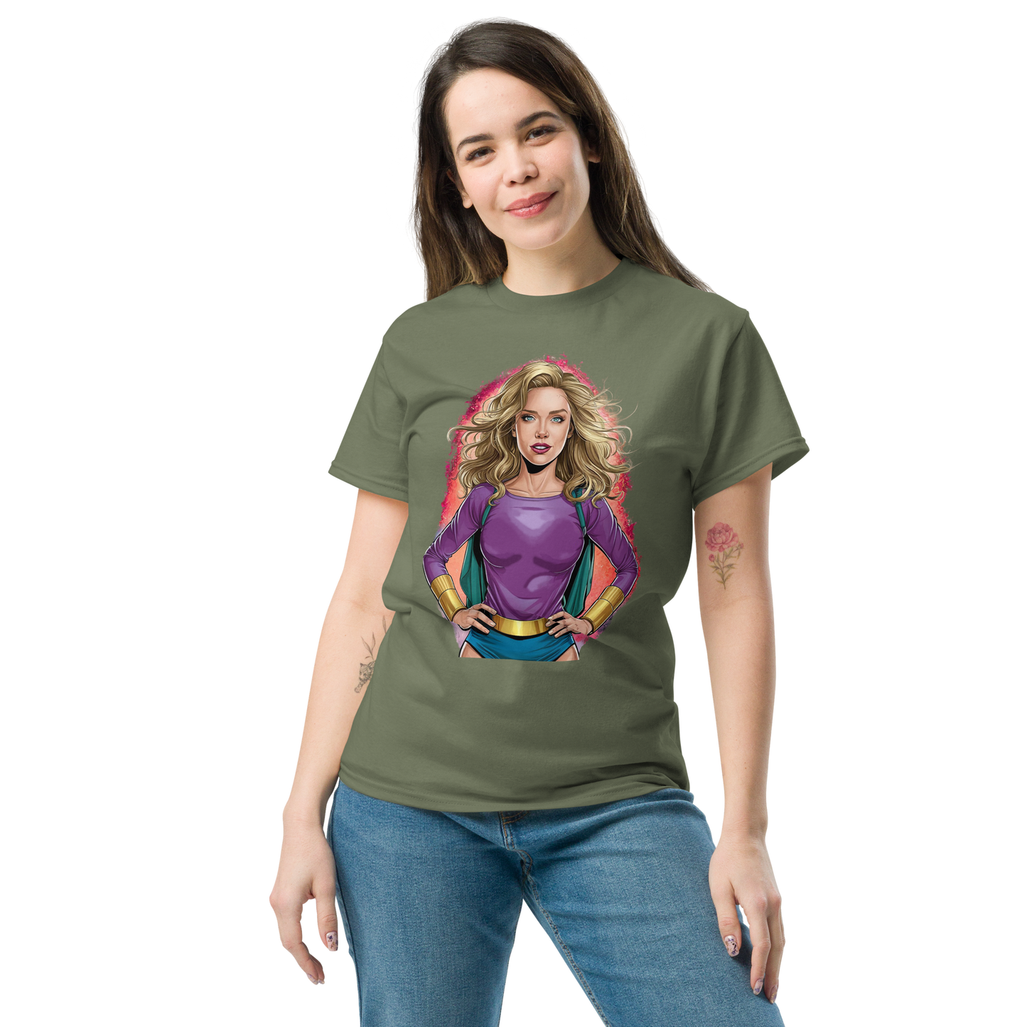 T-shirt imprimé pour femme 100% - Super héroine