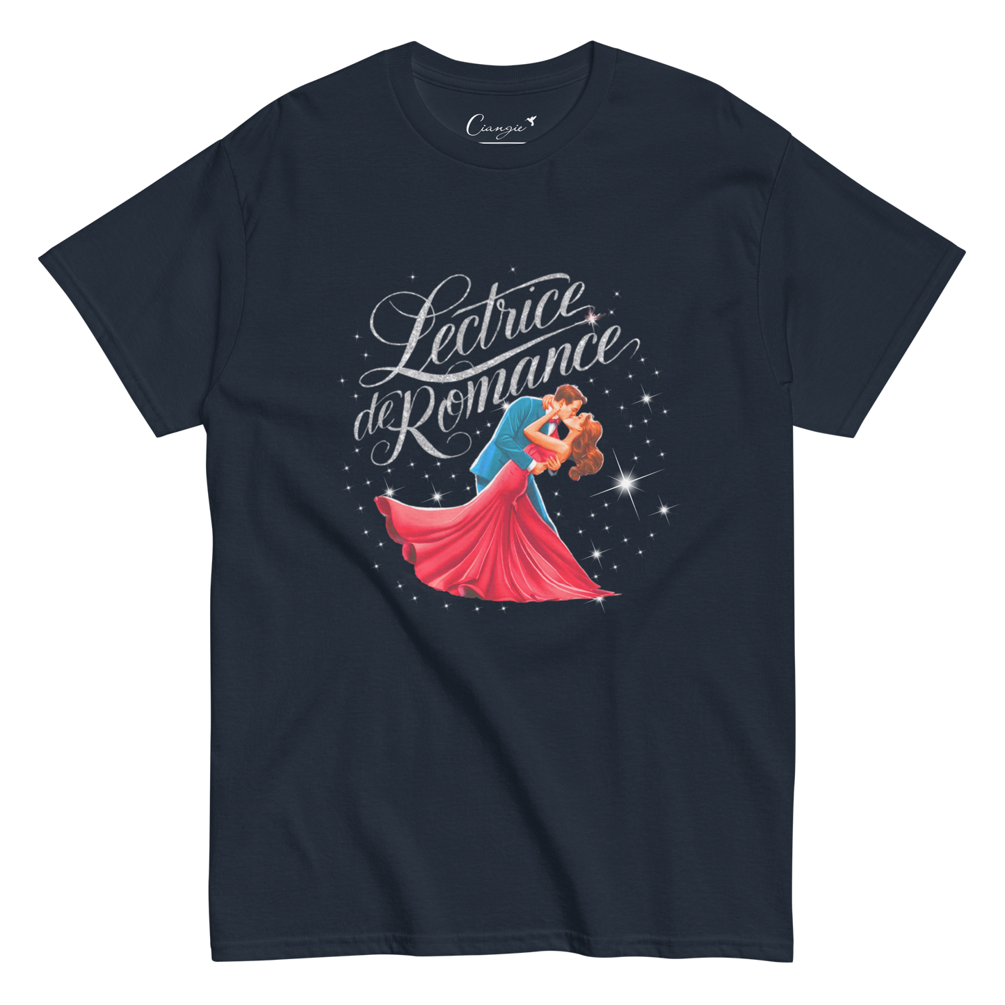 T-shirt imprimé pour femme 100% coton - Haut à manches courtes pour Lectrice de romance - Vêtement pour les passionnées de lecture