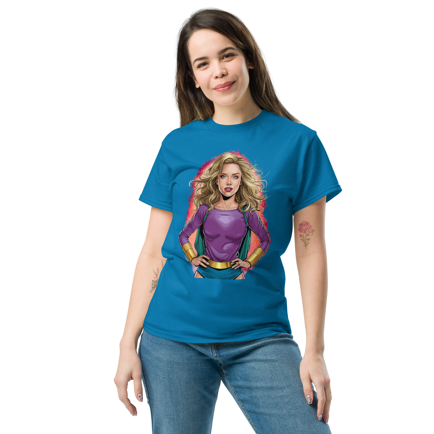 T-shirt imprimé pour femme 100% - Super héroine