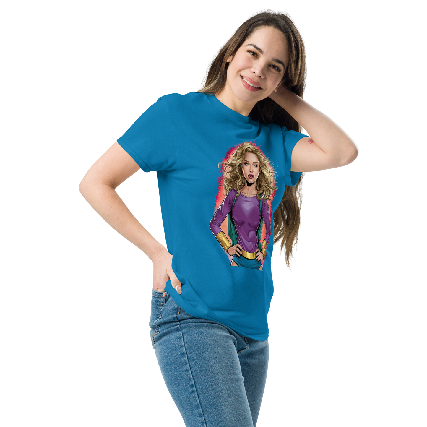 T-shirt imprimé pour femme 100% - Super héroine