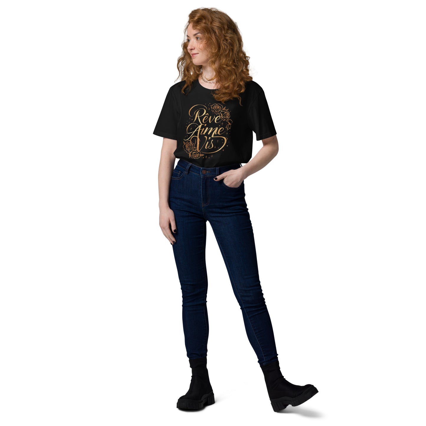 T-shirt pour femme 100% coton - Reve, Aime, Vis