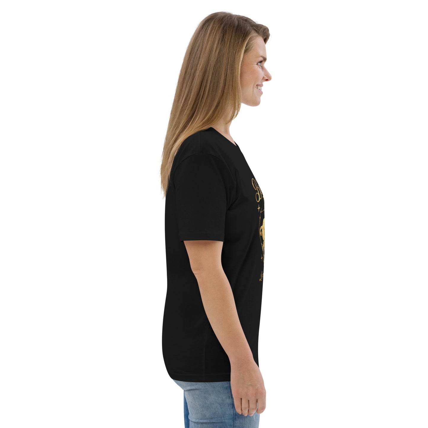 T-shirt imprimé pour femme en coton biologique signe zodiaque Bélier - Haut manches courtes Signe astrologique Bélier