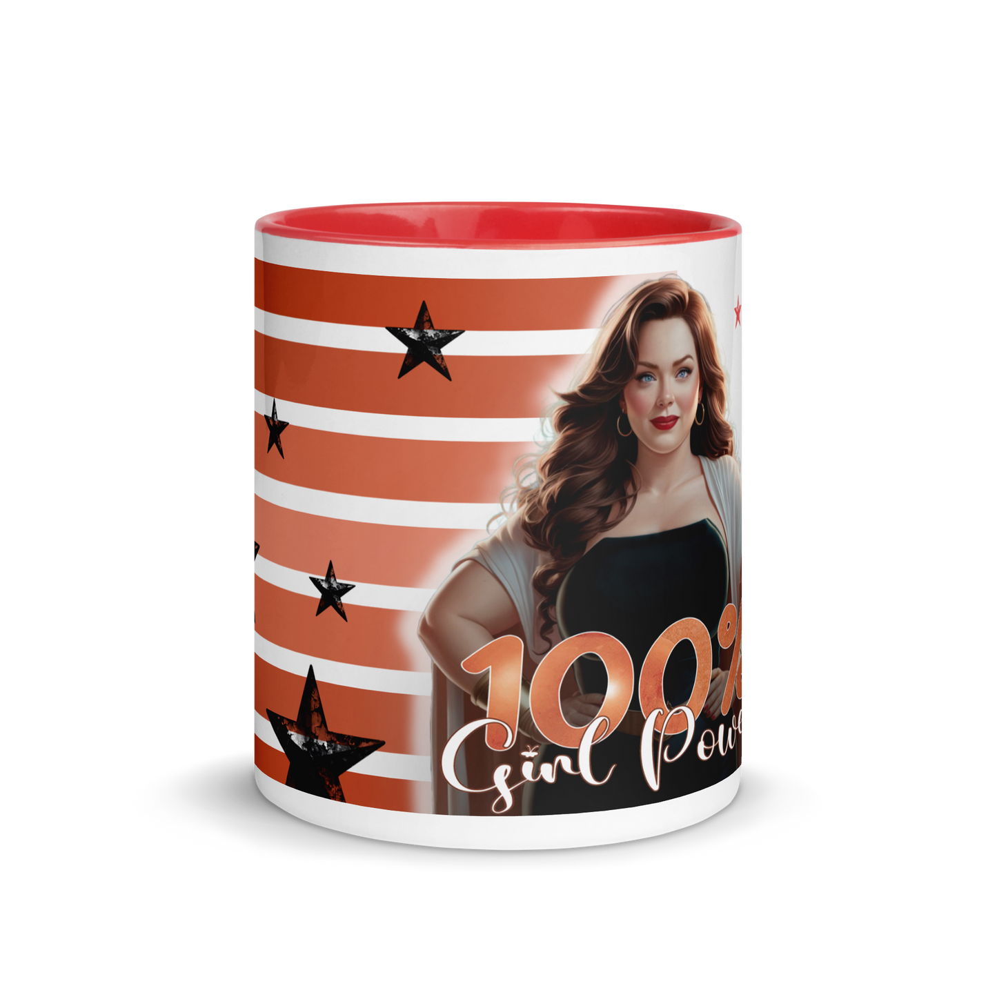 Mug coloré en céramique pour femme - 100% Girl Power