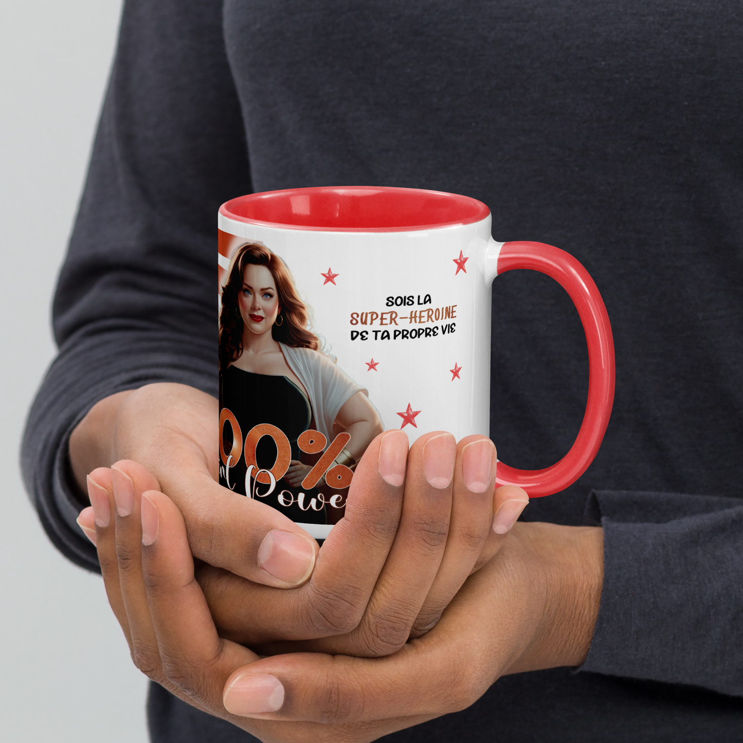 Mug coloré en céramique pour femme - 100% Girl Power