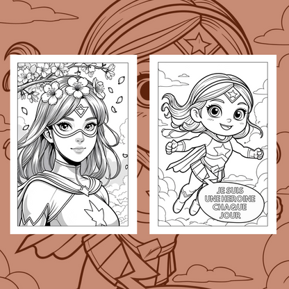 🌟 Coloriages de Super-Héroïnes – 20 Dessins Inspirants pour Filles de 6 à 11 ans 🌟
