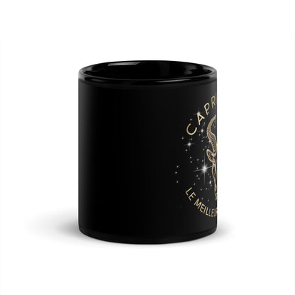 Mug brillant noir - Capricorne