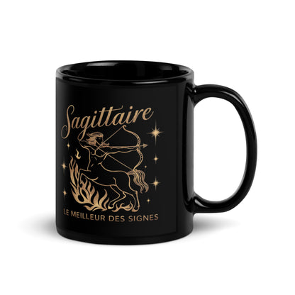 Mug brillant noir - Sagittaire