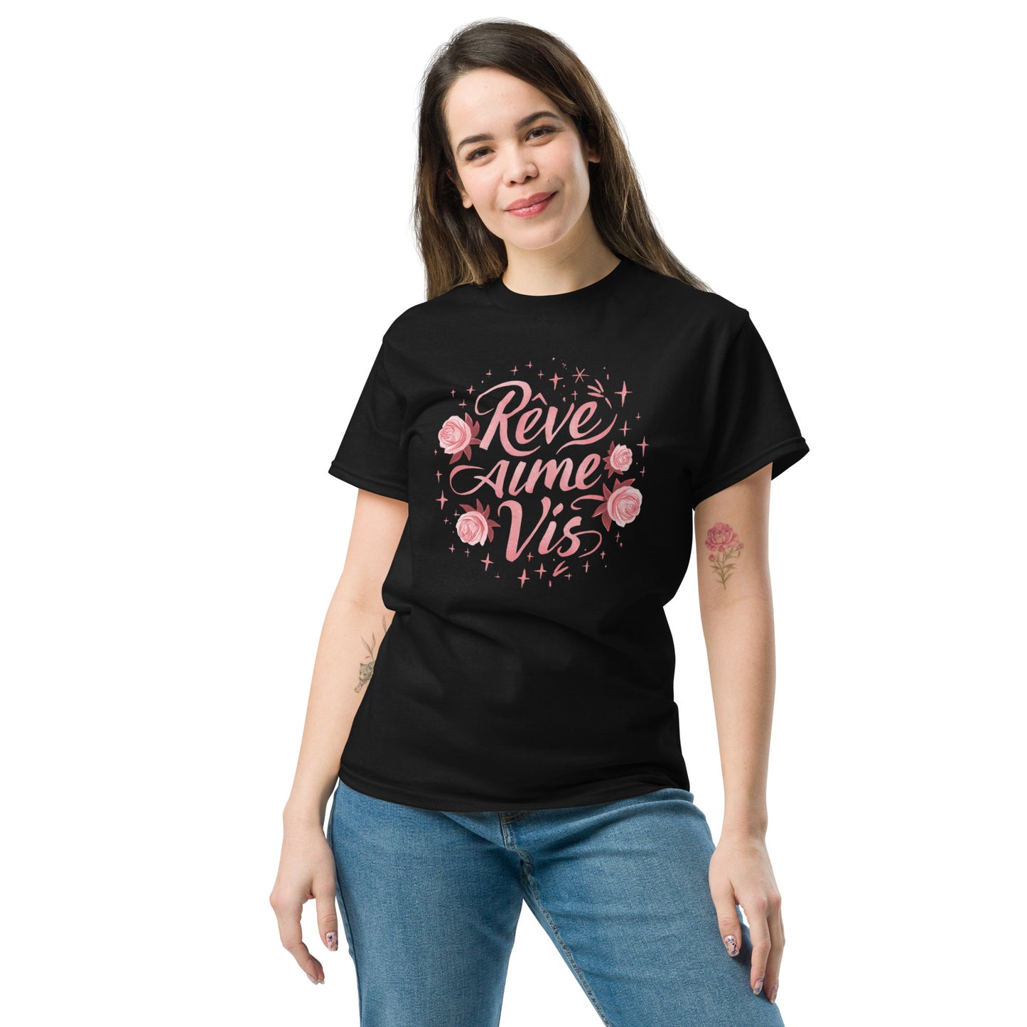 T-shirt pour femme - Rêve, Aime, Vis