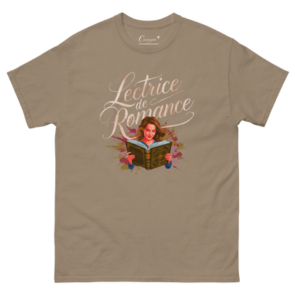 T-shirt imprimé pour femme 100% coton - Haut à manches courtes pour Lectrice de romance - Vêtement pour passionnées de lecture