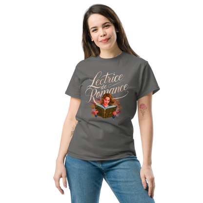 T-shirt imprimé pour femme 100% coton - Haut à manches courtes pour Lectrice de romance - Vêtement pour passionnées de lecture