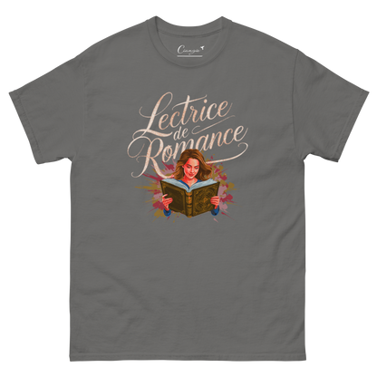 T-shirt imprimé pour femme 100% coton - Haut à manches courtes pour Lectrice de romance - Vêtement pour passionnées de lecture