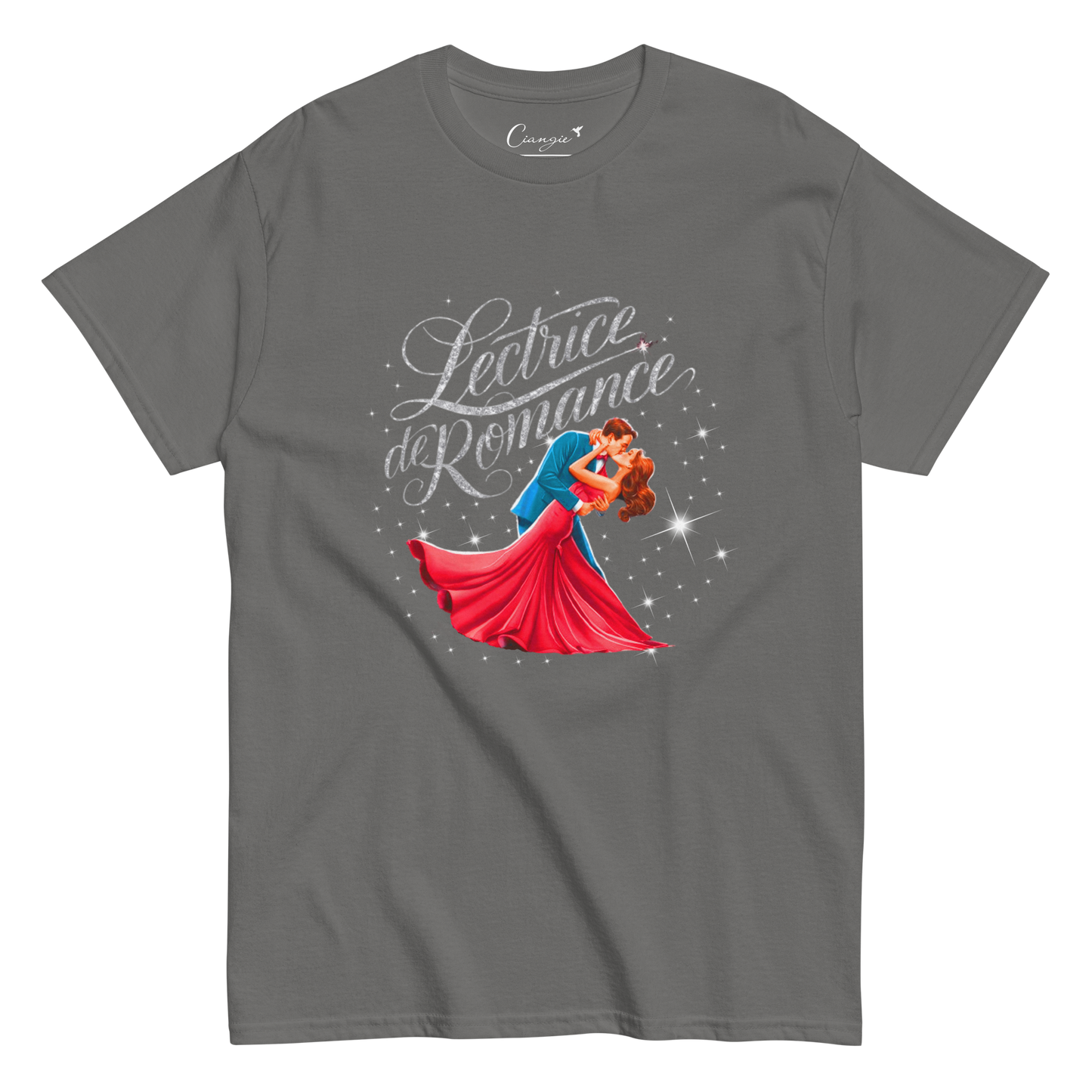 T-shirt imprimé pour femme 100% coton - Haut à manches courtes pour Lectrice de romance - Vêtement pour les passionnées de lecture