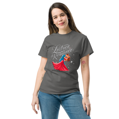 T-shirt imprimé pour femme 100% coton - Haut à manches courtes pour Lectrice de romance - Vêtement pour les passionnées de lecture