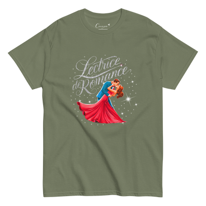 T-shirt imprimé pour femme 100% coton - Haut à manches courtes pour Lectrice de romance - Vêtement pour les passionnées de lecture
