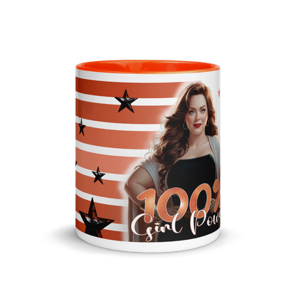 Mug à Intérieur Coloré - 100% Girl Power