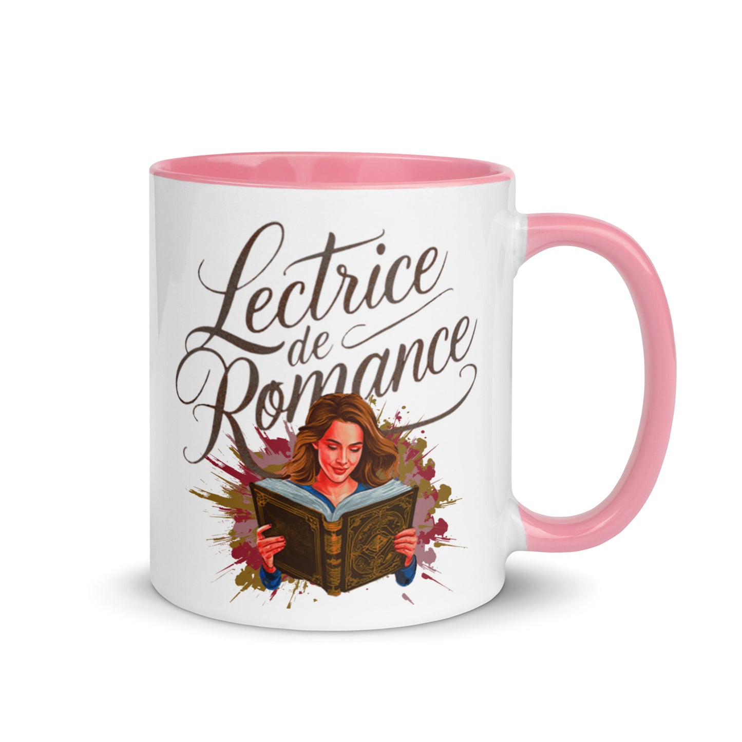 Mug à Intérieur Coloré - Lectrice de Romance